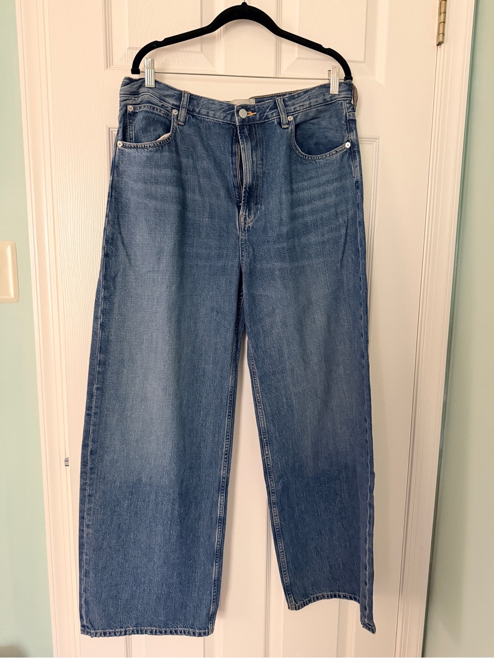 Everlane OG Baggy Wide Leg Jeans in Medium Blue